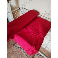 Ткань кумач  ссср красного цвета. 62см/15м.50см.