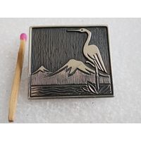 Знак. Япония. гора Фудзияма, цапля