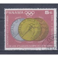 [2217] Панама 1968. Спорт.Коньки.Призеры.Олимпийские игры. Гашеная марка.