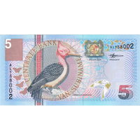 Суринам, 5 гульденов, 2000 г., UNC