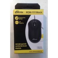 Мышка оптическая проводная Ritmix ROM-111 Black.