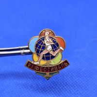 Старт с 1 Рубля !!! Медаль знак значок СССР "6 Фестиваль " спорт Тяжелый Ретро Эмаль