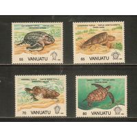 Вануату-1992 (Мих.901-904) , ** , Морская фауна,Черепахи (полная серия)