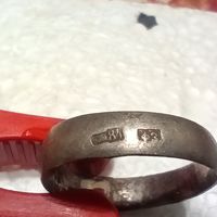 Обручальное серебряное кольцо, на реставрацию. Царизм, 84 проба. 2,73 г, 21 р-р. Клеймо ФЗ