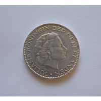 1 гульден. 1955г. 720 пр.,  Нидерланды .