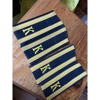 2 пары кительно-шинельных ПРИШИВНЫХ  курсантских погон. Цена за 1 пару. Пары разные по размеру.