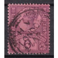 45.Br. Великобритания. Виктория. Стандарт. 6P. 1887 г. Mi.#94.