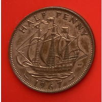 48-03 Великобритания 1/2 пенни 1967 г.