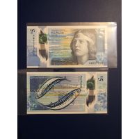 Шотландия - 5 фунт 2016 "Нэн Шеперд" Рыбы Р-370 UNC полимер