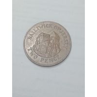 Джерси 2 пенса 1986 года .