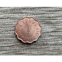 Werty71 Кипр 1/2 пиастра 1949 Георг 6 Блеск