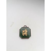 Кулон СССР Нефрит, серебро