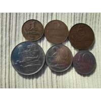 6 монет Латвии