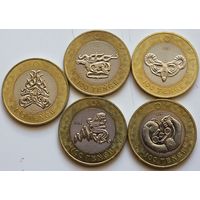 Казахстан Набор 5 монет 100 тенге "Сакский стиль" 2022 год