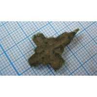 Крестик старинный, нательный. Бронза, литье.