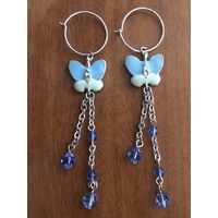 Серьги, эмаль, стразы