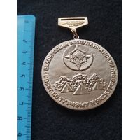 Медаль. Белорусский республиканский совет по туризму и экскурсиям. Минск. Белоруссия. Чемпионат по туризму. В жёлтом металле. (ch-R)