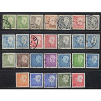 Швеция 1951-69 Густав VI Адольф Стандарт Три типа Набор