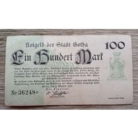 Werty71 Германия 100 марок 1922 банкнота Гроссгельд Гота 1