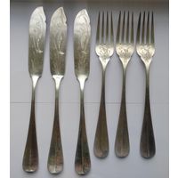 Столовые приборы для рыбы, производства фирмы - Berndorf Arthur Krupp