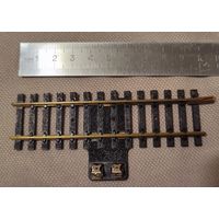 Рельс прямой с контактами питания L=100mm Fleischmann #1700/2K, НО 1:87
