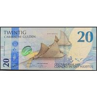 Кюрасао и Синт-Мартен 20 гульденов 2025 год года. Тип P-W2. Состояние UNC!