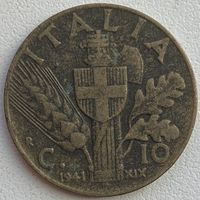 Италия 10 чентезимо 1941 г.