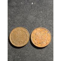Германия 1 евроцент 2017 F,G