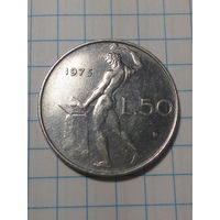 50 лир Италия 1975 год