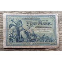 Werty71 Германия 5 марок 1904 банкнота