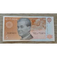 Werty71 Эстония 5 крон 1992 аUNC банкнота