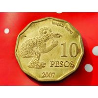 Остров Пасхи (Рапануи, Рапа-Нуи, Вайгу, Исла-де-Паскуа, территория Чили). 10 песо 2007. Торг.