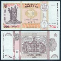 Молдавия (Молдова) 200 лей 2015 (2020) год, Октавиан Армашу, UNC-