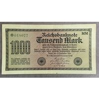 Банкнота 1000 марок 1922 год. Веймарская республика.