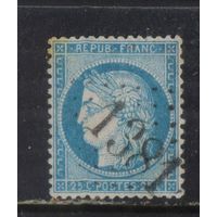 Франция 1871 Парижский вып Церера Точечное гашение ромб высокие цифры Стандарт #51