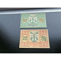 Германия-нотгельд  25, 50 пфеннингов 1921 Pretzsch