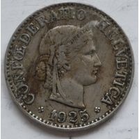 Швейцария 10 раппенов 1925 год