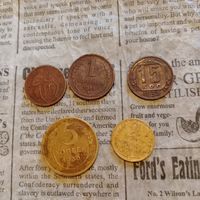 Лот монет СССР 5 штук, сборные лоты выставляются на пару часов