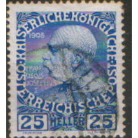 Марка из серии 1908г. Австро-Венгрия "Император Франц Иосиф"