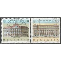 Швейцария. Марки по программе "Европа". Почтамт. 1990г. Mi#1415-16. Серия.