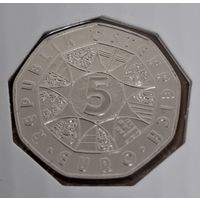 5 евро 2004 года Австрия  серебро Футбол