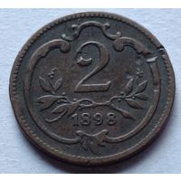 Австрия. 2 Геллера 1898 года.
