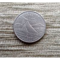 Werty71 США 1 квотер 2001 Род Айленд  Корабль