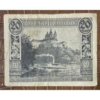 Нотгельд Австрия Ниедестерейх , 20 геллеров 1920 год