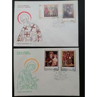 Польша 1989 Три КПД с полной серией марок "Иконы" (спецгашение) Mi.3247-3252 каталог 3.20 евро