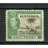 Британские колонии - Гамбия - 1938/1946 - Король Георг V и Слон 1/2P - [Mi.123] - 1 марка. MH.  (Лот 17HB)-T4P48