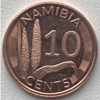Намибия 10 центов 2025 г.