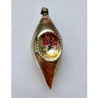 Елочная игрушка Сосулька с грибами