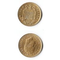 1 песета Испания 1975 года