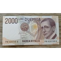 Werty71 Италия 2000 лир 1990 UNC банкнота